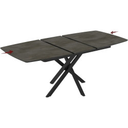 Masa extensibila Magnusplus Filis 145/185x90 Irony (Dark Grey/Black) Thumb
