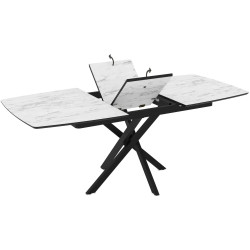 Masa extensibila Magnusplus Filis 145/185x90 Marmo (White Marble/Black) Thumb