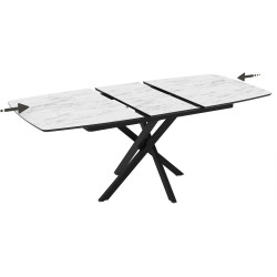 Masa extensibila Magnusplus Filis 145/185x90 Marmo (White Marble/Black) Thumb