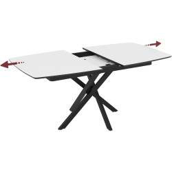 Masa extensibila Magnusplus Filis 145/185x90 Senkron (White/Black) Thumb