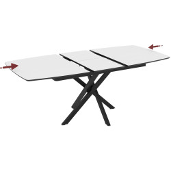 Masa extensibila Magnusplus Filis 145/185x90 Senkron (White/Black) Thumb