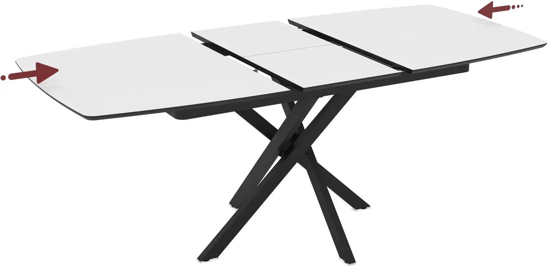 Masa extensibila Magnusplus Filis 145/185x90 Senkron (White/Black) - 4