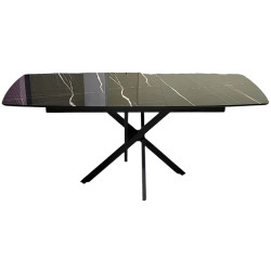 Masa extensibila Magnusplus Filis 145/185x90 Sonata High Gloss (Black Marble/Black) Thumb