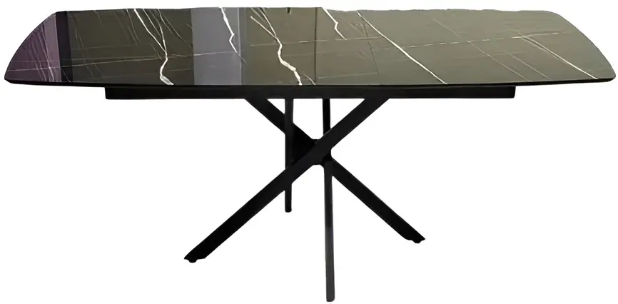 Masa extensibila Magnusplus Filis 145/185x90 Sonata High Gloss (Black Marble/Black) - 2