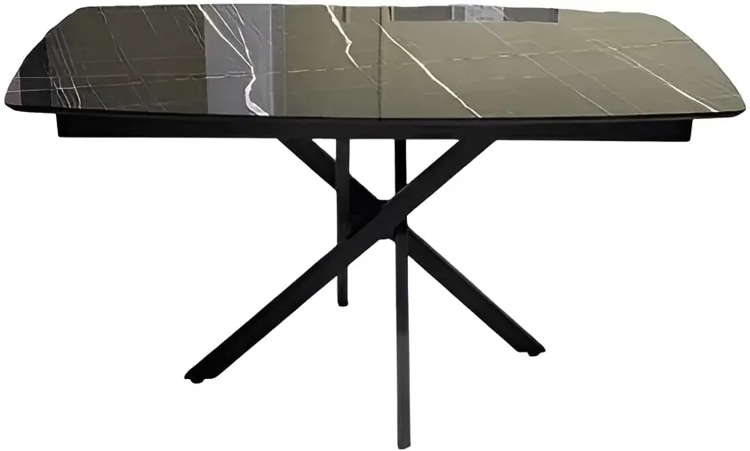 Masa extensibila Magnusplus Filis 145/185x90 Sonata High Gloss (Black Marble/Black)