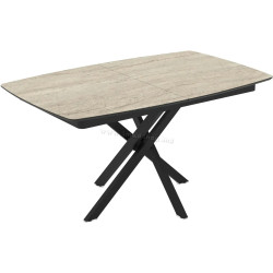 Masa extensibila Magnusplus Filis 145/185x90 (Travertine/Black)
