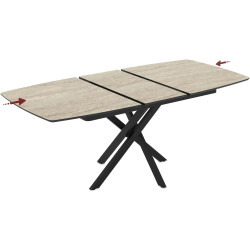 Masa extensibila Magnusplus Filis 145/185x90 (Travertine/Black) Thumb