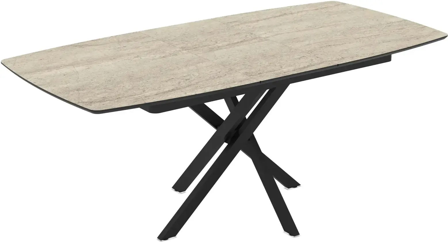 Masa extensibila Magnusplus Filis 145/185x90 (Travertine/Black) - 5