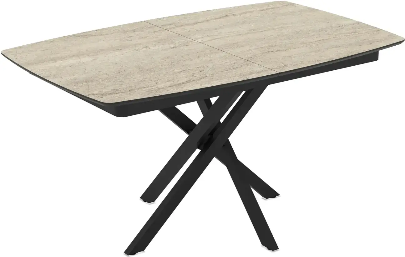 Masa extensibila Magnusplus Filis 145/185x90 (Travertine/Black)