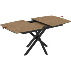 Стол раскладной Magnusplus Filis 145/185x90 Zirve (Wood/Black) Thumb