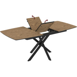 Стол раскладной Magnusplus Filis 145/185x90 Zirve (Wood/Black) Thumb