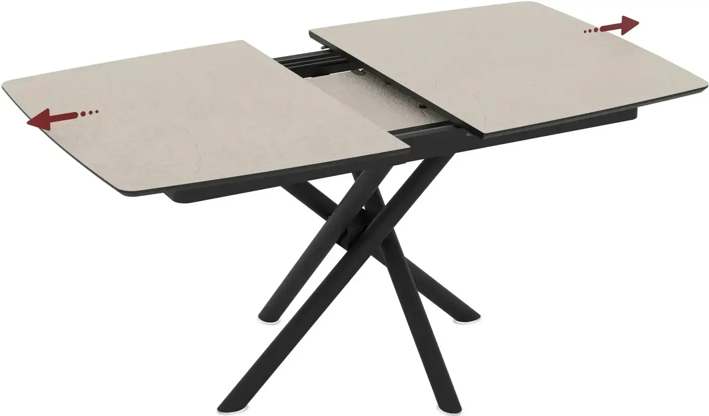 Стол раскладной Magnusplus Katrin 138/178x90 Anemon (Beige/Black) - 2