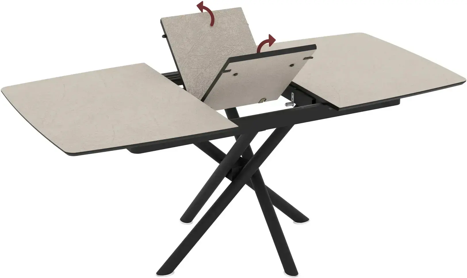 Стол раскладной Magnusplus Katrin 138/178x90 Anemon (Beige/Black) - 3
