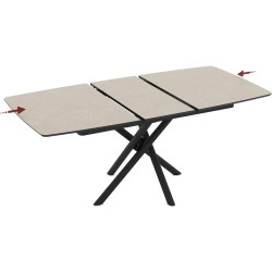 Стол раскладной Magnusplus Katrin 138/178x90 Anemon (Beige/Black) Thumb