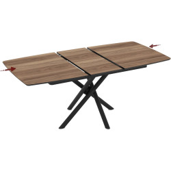 Стол раскладной Magnusplus Katrin 138/178x90 Hazar (Wood/Black) Thumb