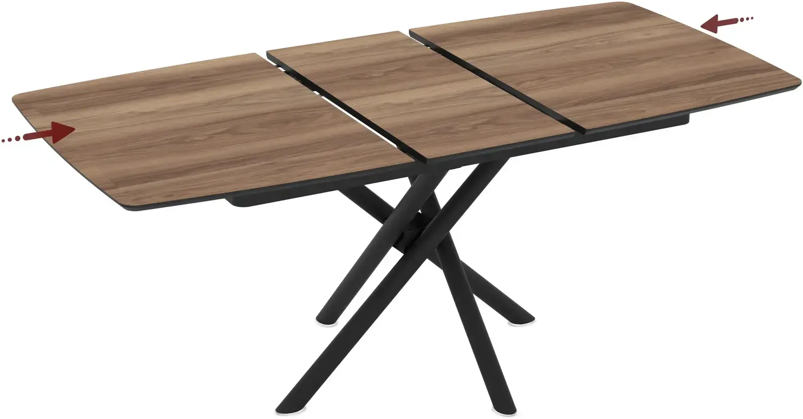 Стол раскладной Magnusplus Katrin 138/178x90 Hazar (Wood/Black) - 4