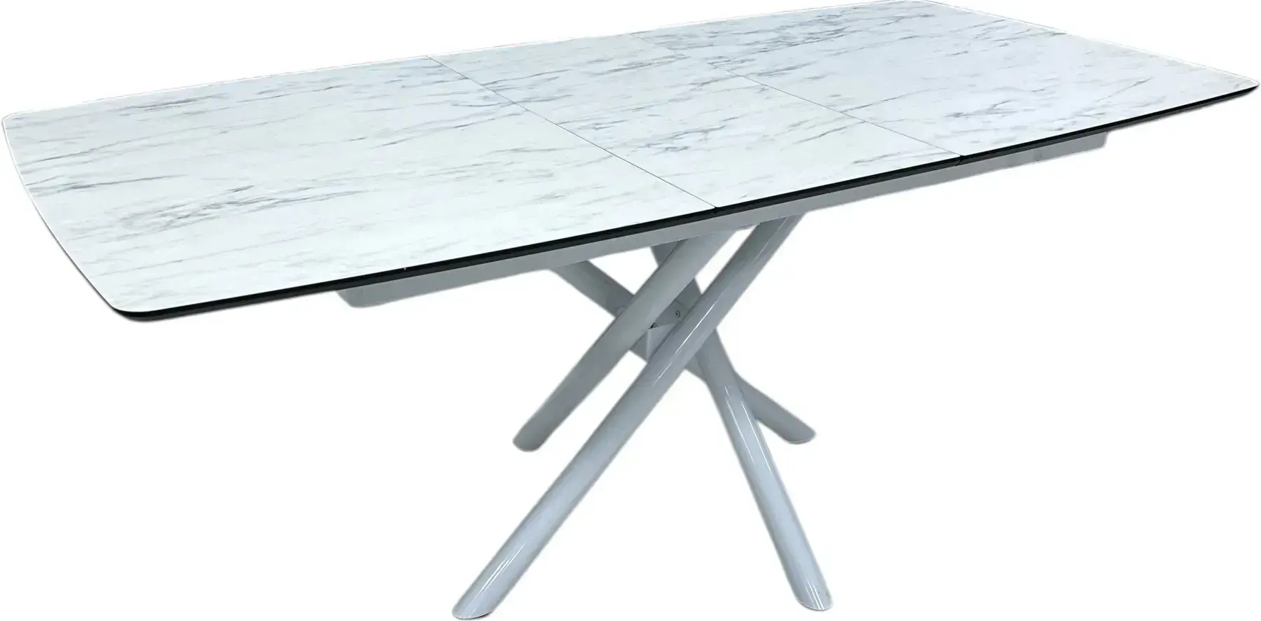 Masa extensibila Magnusplus Katrin 138/178x90 Marmo (White Marble/White) - 2