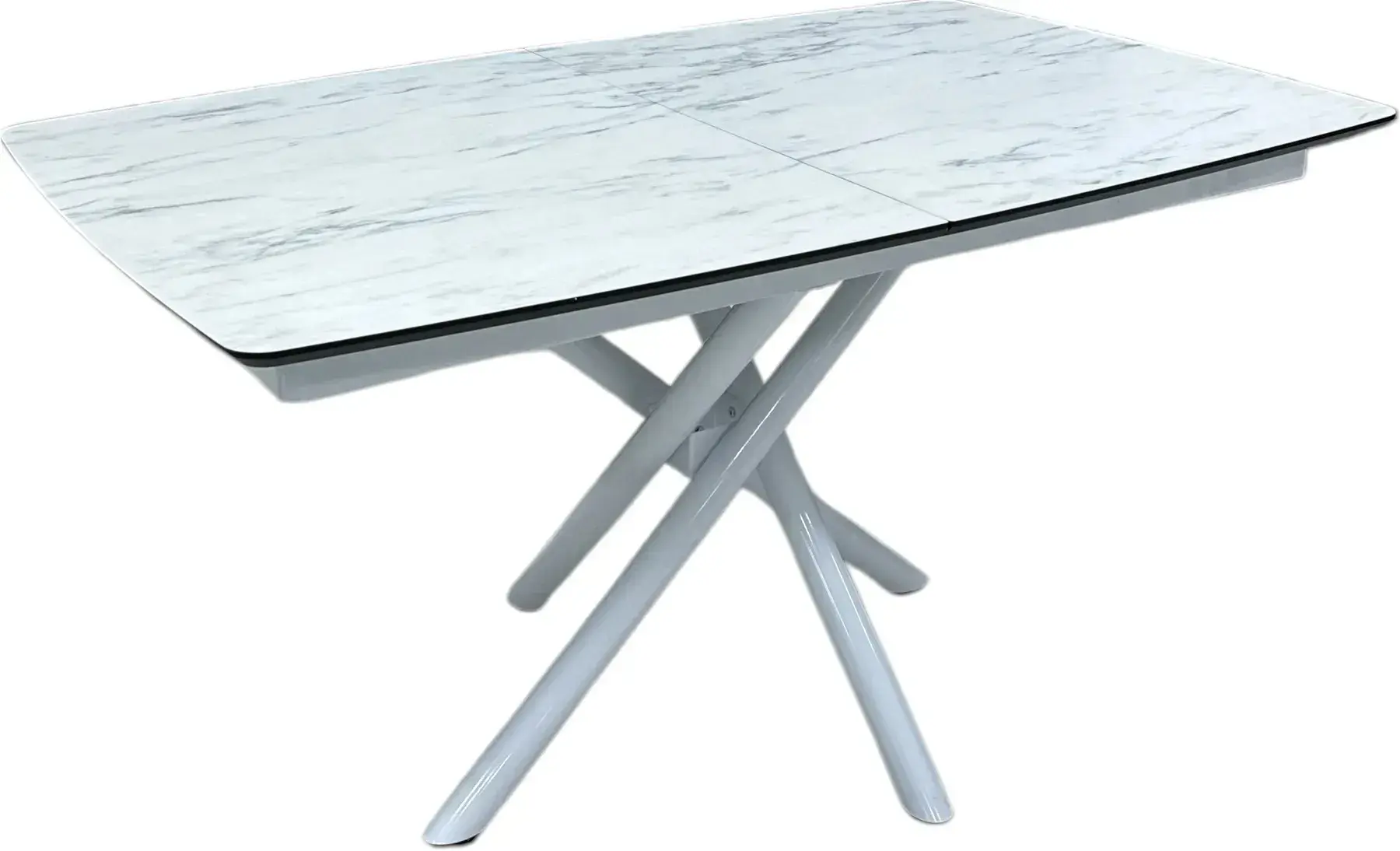 Masa extensibila Magnusplus Katrin 138/178x90 Marmo (White Marble/White)