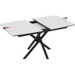 Стол раскладной Magnusplus Katrin 138/178x90 Senkron (White/Black) Thumb