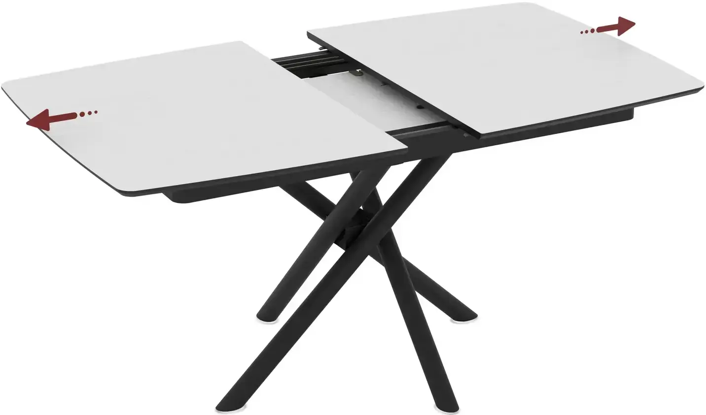 Стол раскладной Magnusplus Katrin 138/178x90 Senkron (White/Black) - 2
