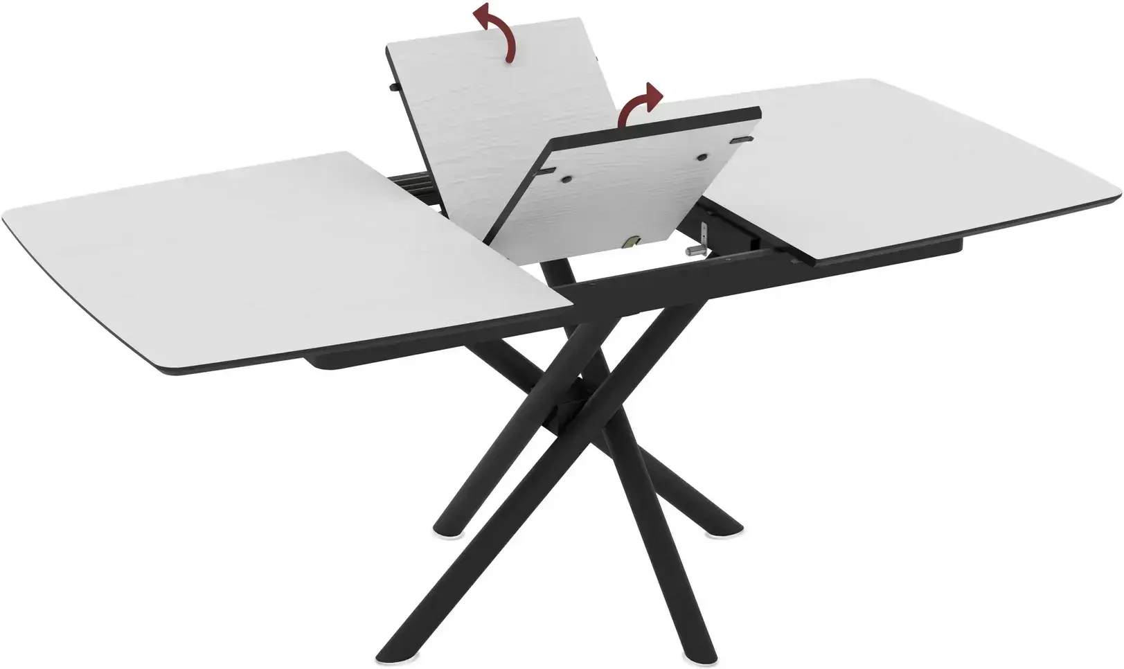 Стол раскладной Magnusplus Katrin 138/178x90 Senkron (White/Black) - 3