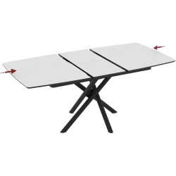 Стол раскладной Magnusplus Katrin 138/178x90 Senkron (White/Black) Thumb