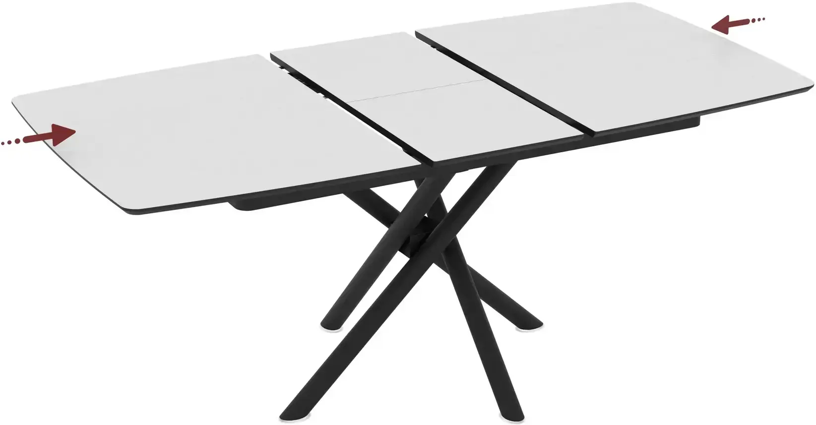 Стол раскладной Magnusplus Katrin 138/178x90 Senkron (White/Black) - 4