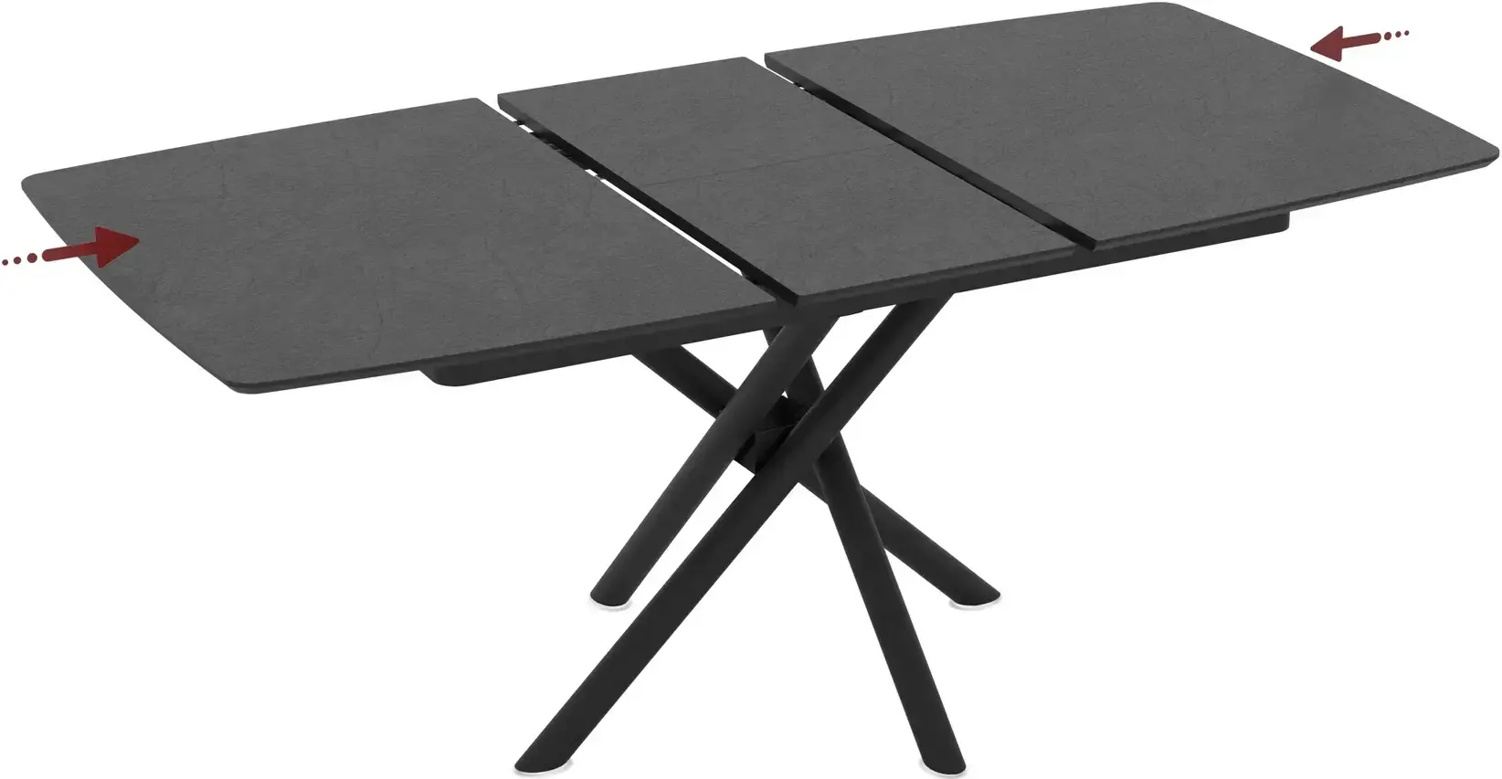 Стол раскладной Magnusplus Katrin 138/178x90 Yosun (Black) - 4