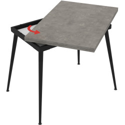 Стол раскладной Magnusplus Lilis 90/120x60 (Retro Stone) Thumb