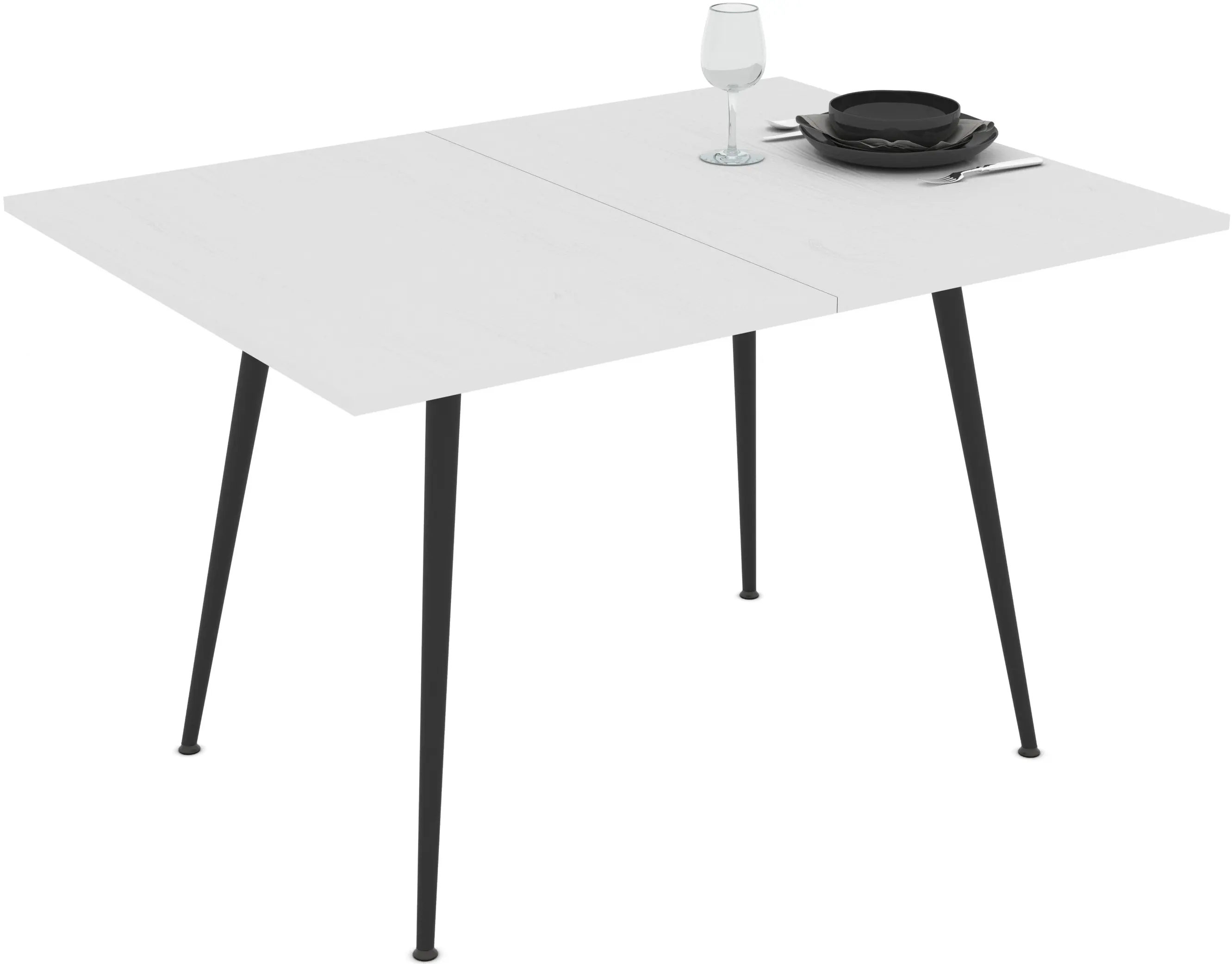 Masa extensibila Magnusplus Lilis 90/120x60 (Senkron White)