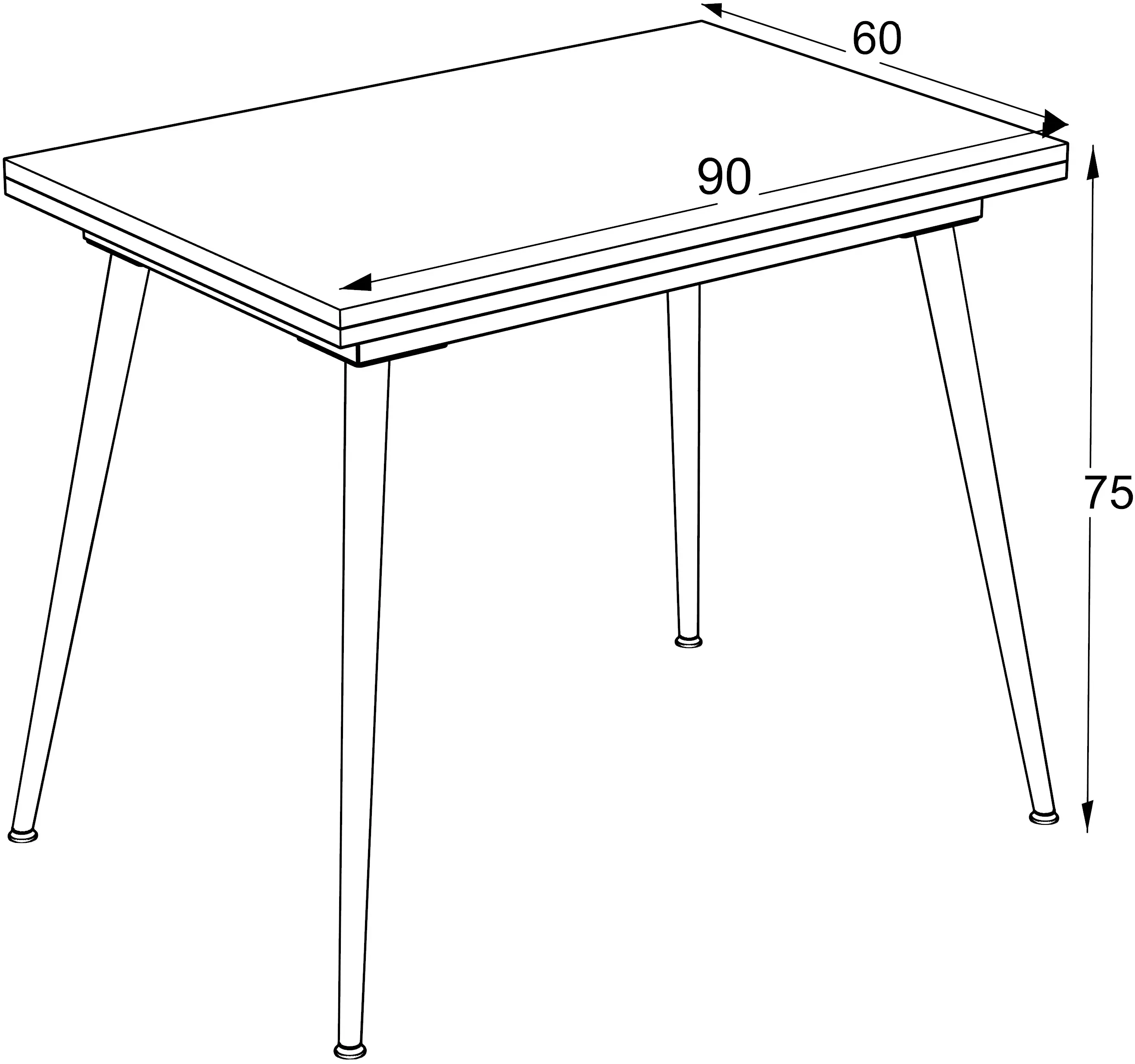 Masa extensibila Magnusplus Lilis 90/120x60 (Senkron White)