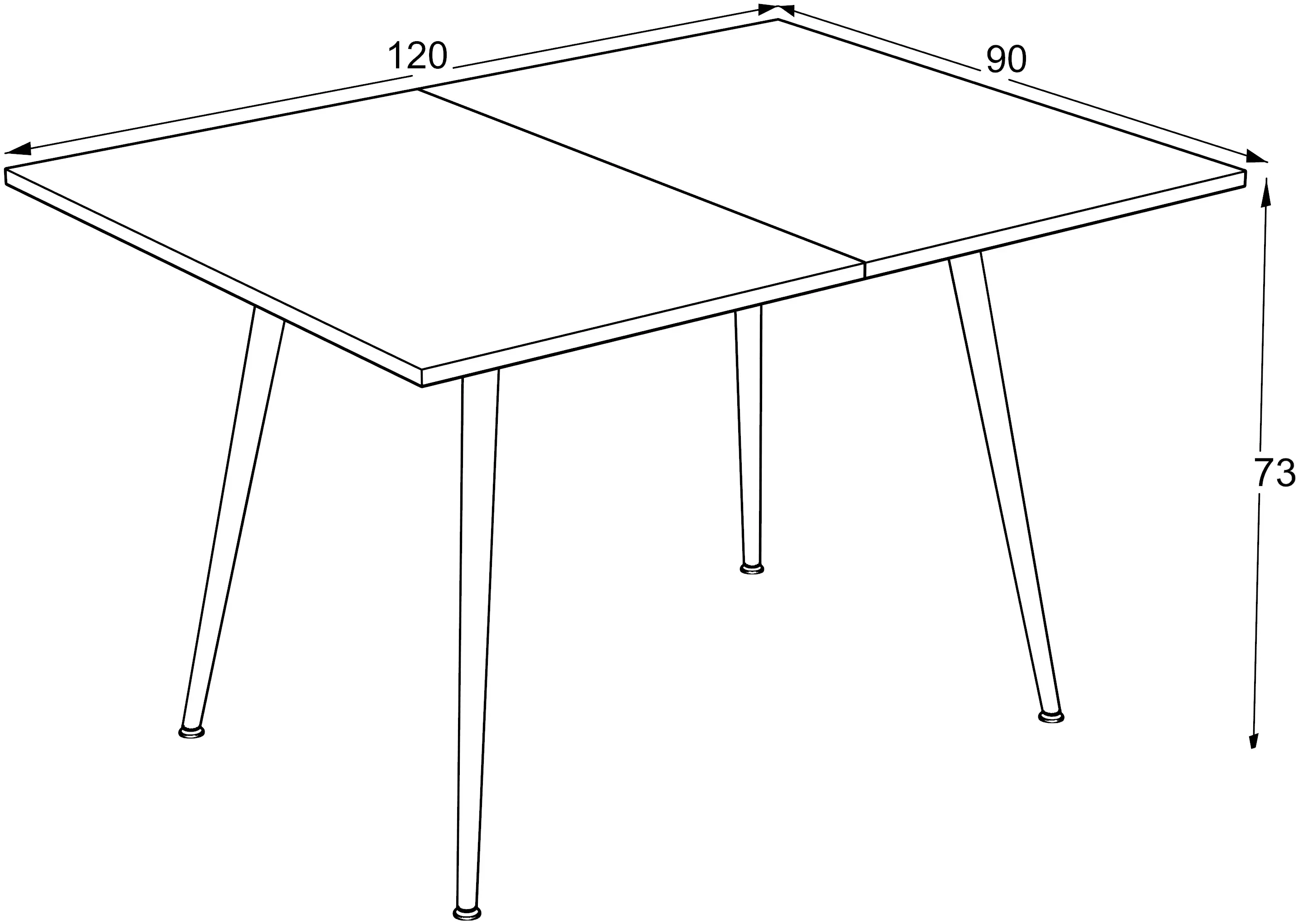 Masa extensibila Magnusplus Lilis 90/120x60 (Senkron White)