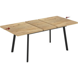 Masa extensibila Magnusplus Lini 138/178x85 Rivoli (Wood/Black) Thumb