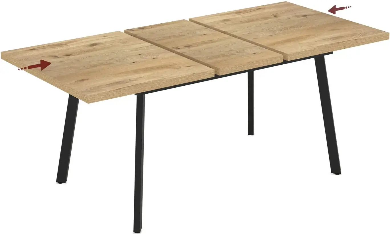 Masa extensibila Magnusplus Lini 138/178x85 Rivoli (Wood/Black) - 4