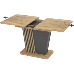 Masa extensibila Magnusplus Luna 120/160x75 Rivoli (Wood/Graphite) Thumb