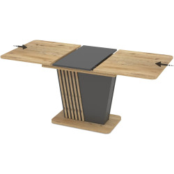 Masa extensibila Magnusplus Luna 120/160x75 Rivoli (Wood/Graphite) Thumb