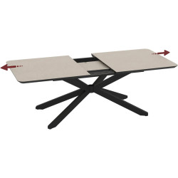 Masa extensibila Magnusplus Mona 190/250x103 Anemon (Beige/Black) Thumb