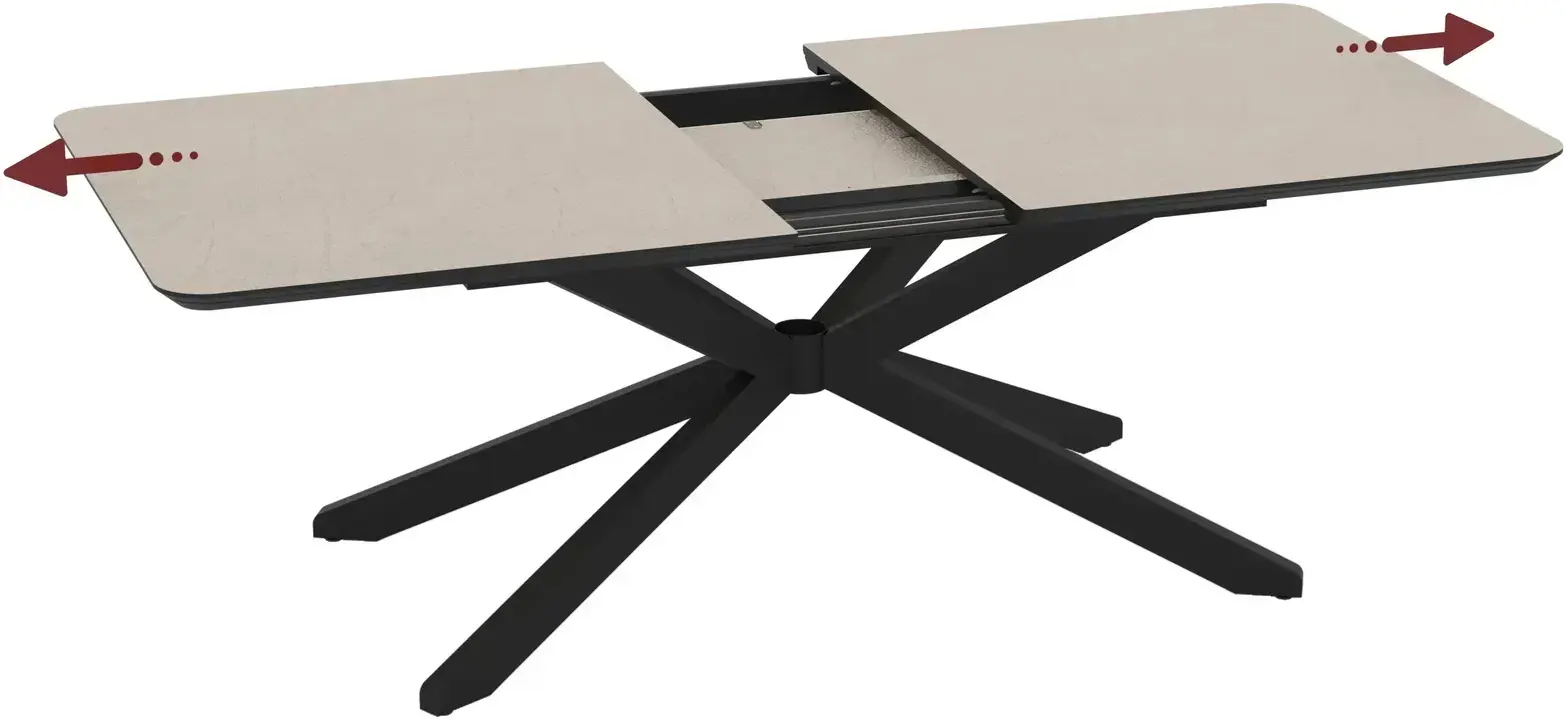 Masa extensibila Magnusplus Mona 190/250x103 Anemon (Beige/Black) - 2