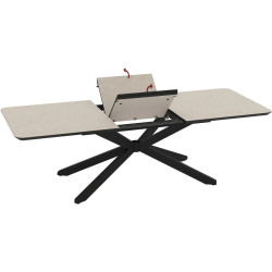 Masa extensibila Magnusplus Mona 190/250x103 Anemon (Beige/Black) Thumb