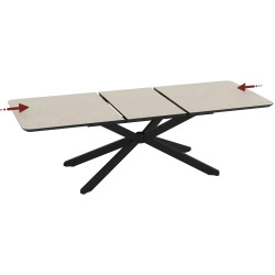 Masa extensibila Magnusplus Mona 190/250x103 Anemon (Beige/Black) Thumb