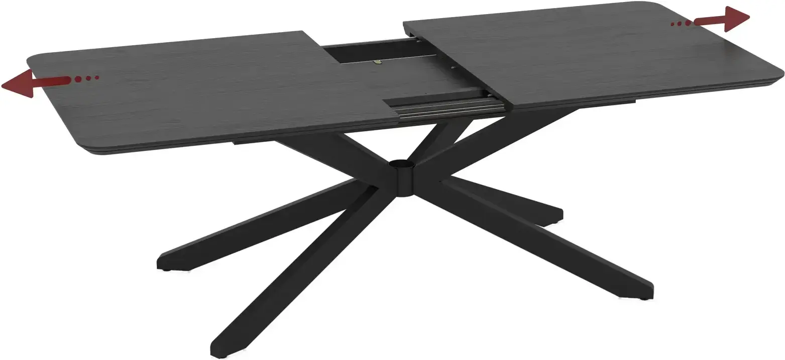 Стол раскладной Magnusplus Mona 190/250x103 Senkron (Black) - 3