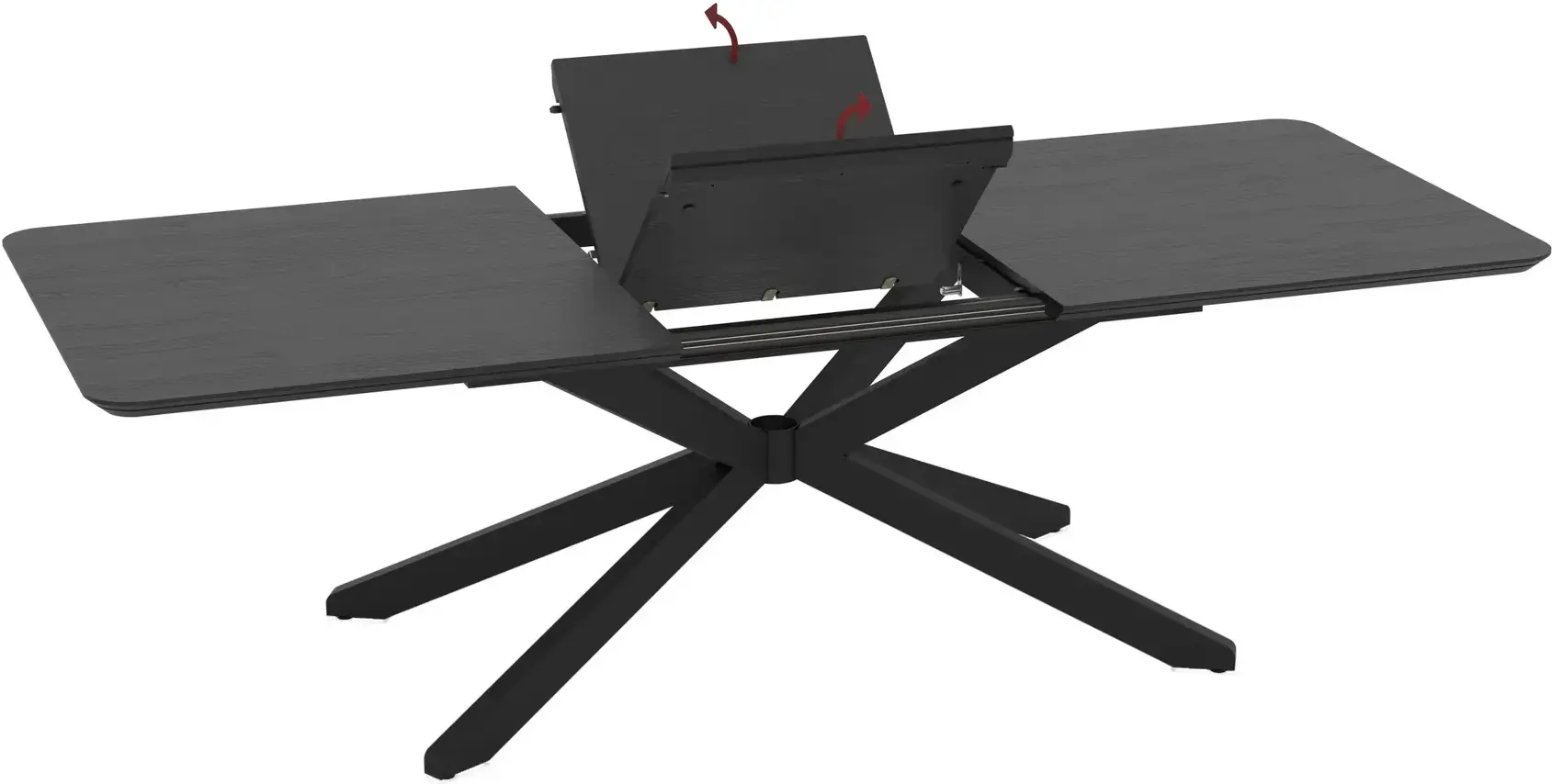 Стол раскладной Magnusplus Mona 190/250x103 Senkron (Black) - 4