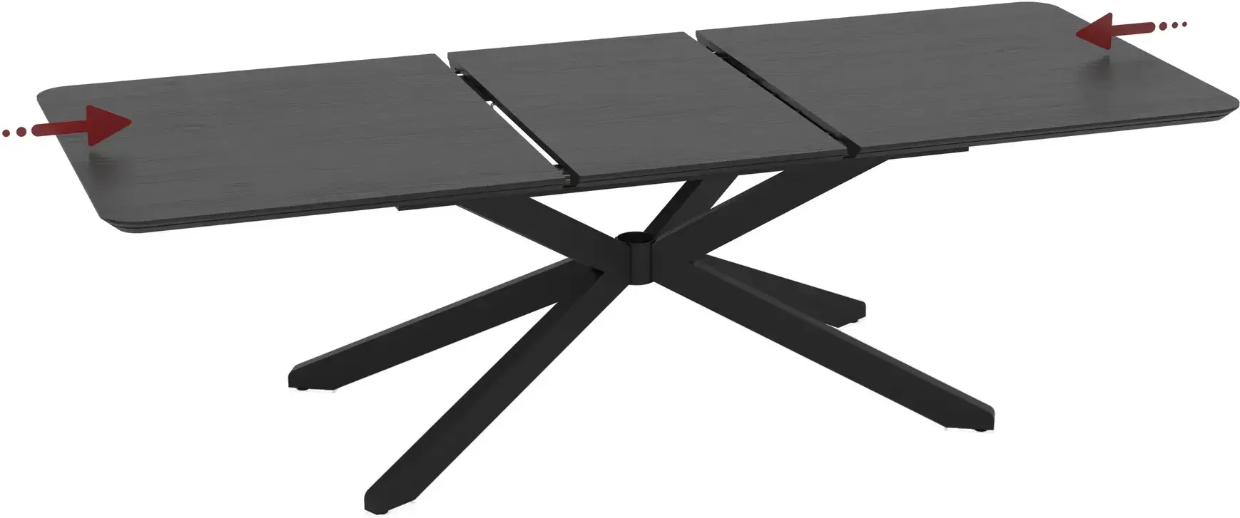 Стол раскладной Magnusplus Mona 190/250x103 Senkron (Black) - 5