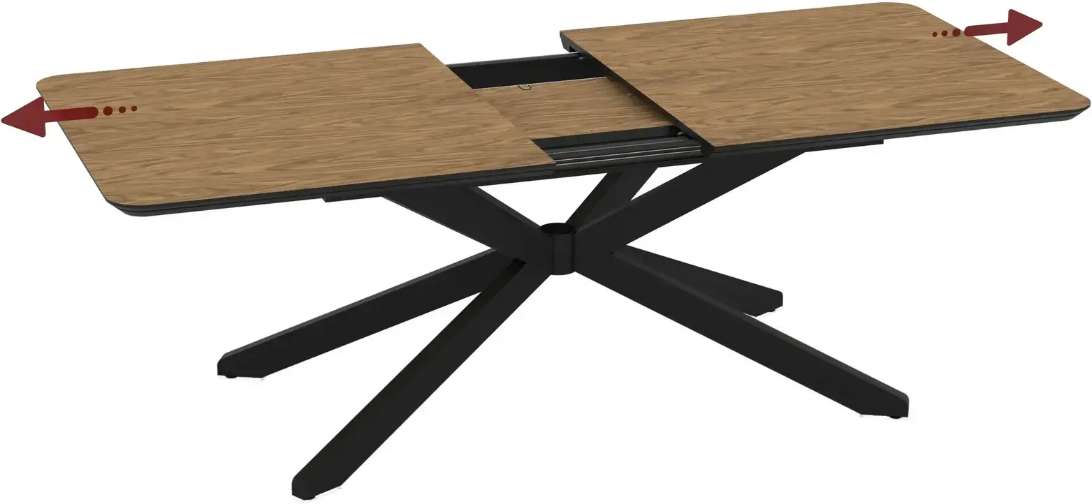 Masa extensibila Magnusplus Mona 190/250x103 Zirve (Wood/Black) - 2