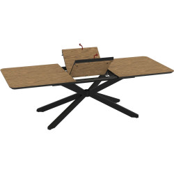 Masa extensibila Magnusplus Mona 190/250x103 Zirve (Wood/Black) Thumb