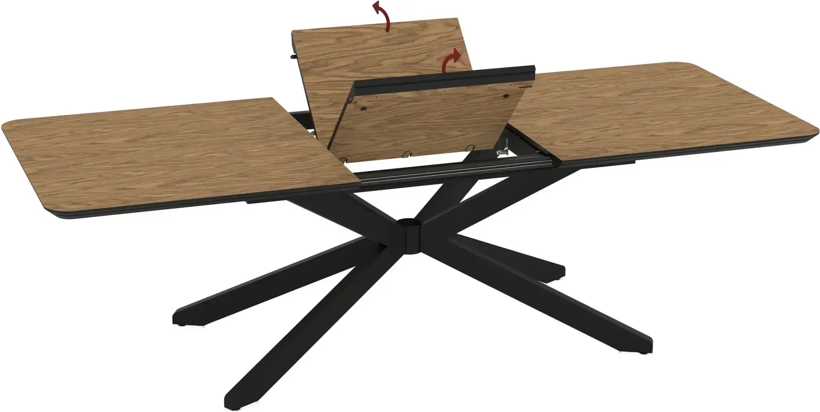 Masa extensibila Magnusplus Mona 190/250x103 Zirve (Wood/Black) - 3