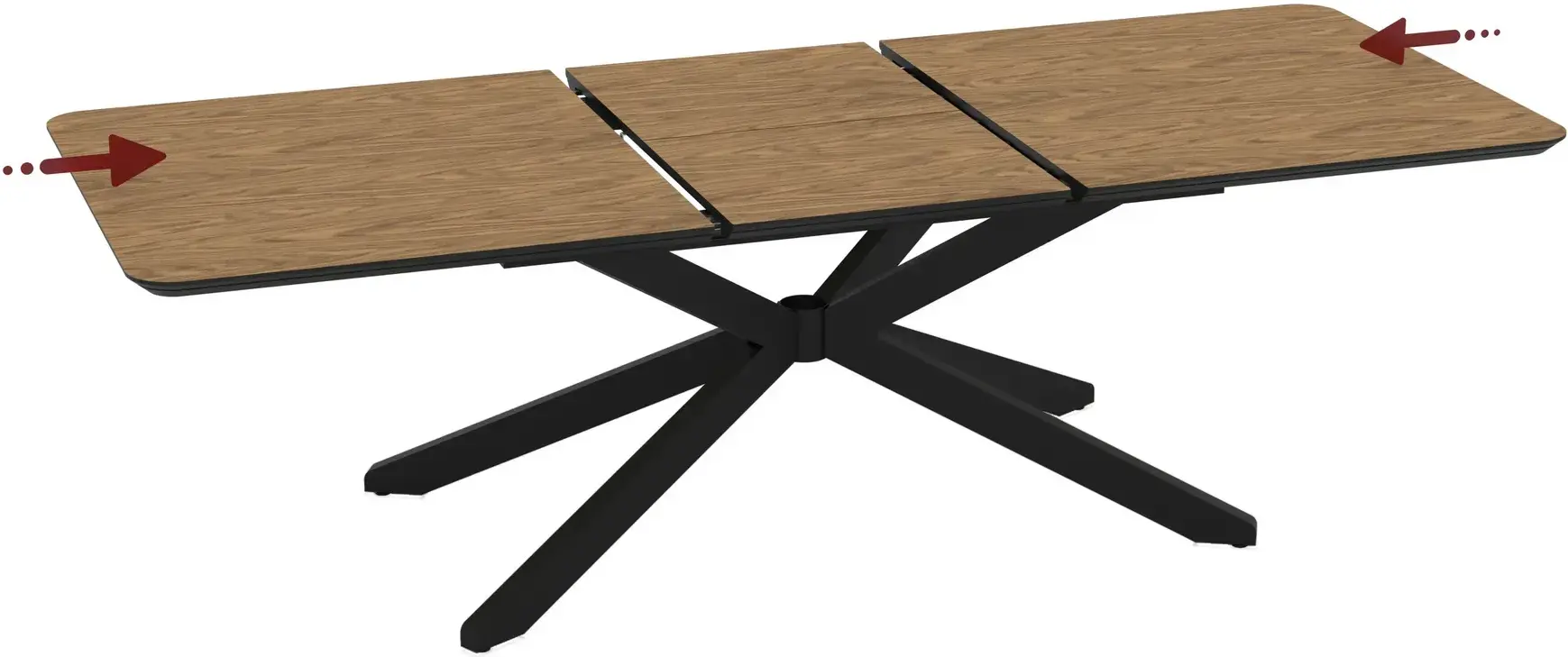 Masa extensibila Magnusplus Mona 190/250x103 Zirve (Wood/Black) - 4