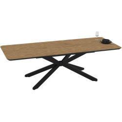 Masa extensibila Magnusplus Mona 190/250x103 Zirve (Wood/Black) Thumb