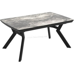 Masa extensibila Magnusplus Robat 160/210/260/310/360x100 Cosmos High Gloss (Grey Marble/Black)