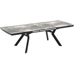 Masa extensibila Magnusplus Robat 160/210/260/310/360x100 Cosmos High Gloss (Grey Marble/Black) Thumb